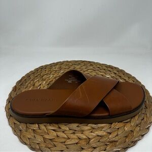 Cole Haan Nantucket Cross Brown Leather Sandals Size 12 Men's